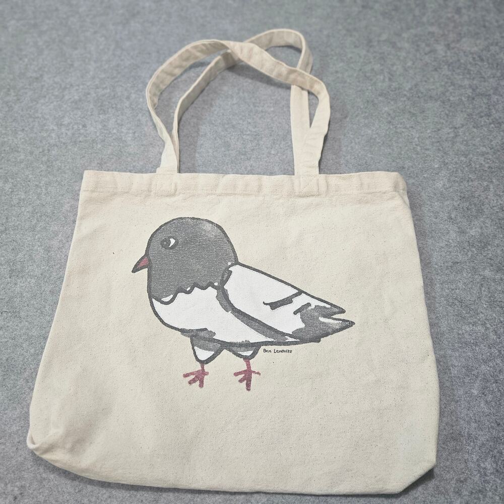 Fishs Eddy Ben Lenovitz Pigeon Canvas Tote Bag NYC Reusable Shopping Bag